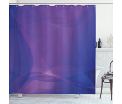 Indigo Wavy Modern Art Shower Curtain