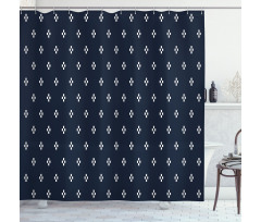 Navy Inspired Pattern Shower Curtain