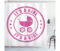 Grunge It's a Girl Shower Curtain