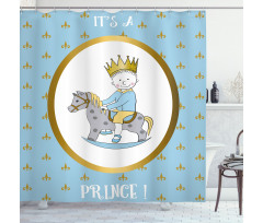 It's a Prince Newborn Shower Curtain