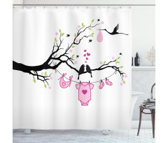 Newborn Girl Love Shower Curtain