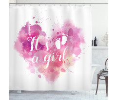 Hearts Pastel Girl Shower Curtain