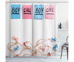 Stickers Garland Wood Shower Curtain