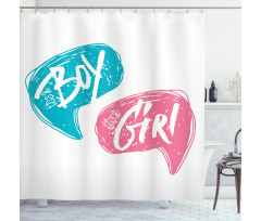 Boy and Girl Toddlers Shower Curtain