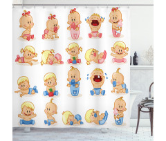 Newborn Gestures Shower Curtain