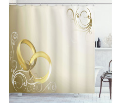 Rings Floral Romantic Shower Curtain