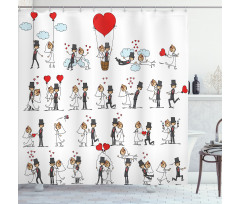 Couple on Clouds Shower Curtain