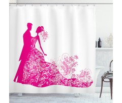 Dancing Couple Wedding Shower Curtain