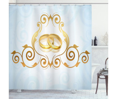 Vintage Classic Rings Shower Curtain