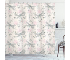 Vintage Dragonfly Shower Curtain