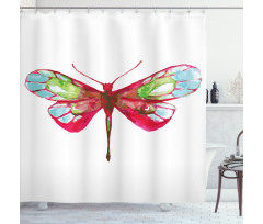 Watercolor Dragonfly Shower Curtain