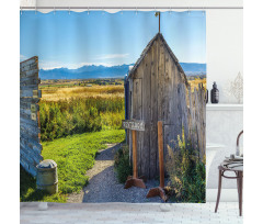 Farm Village Rustic Shower Curtain
