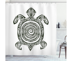 Turtle Maori Shower Curtain