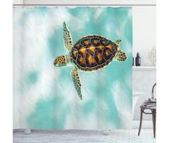Endangered Baby Turtle Shower Curtain