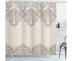 Retro Delicate Lace Like Shower Curtain