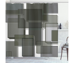 Cubes Modern Abstract Shower Curtain