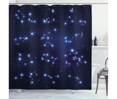 Galaxy and Signs Shower Curtain