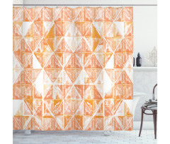 Triangular Grid Artwork Shower Curtain