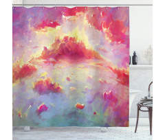 Vibrant Clouds Scenic Shower Curtain