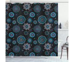 Ornate Snowflakes Shower Curtain