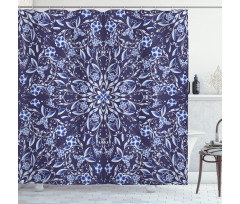 Chinese Style Floral Shower Curtain
