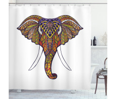 Tribal Colored Shower Curtain