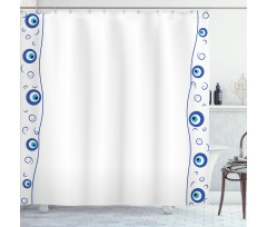 Border Design Spirals Shower Curtain