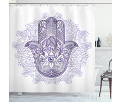Ornate Hamsa Paisley Shower Curtain