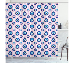 Bead Shapes Checkered Shower Curtain
