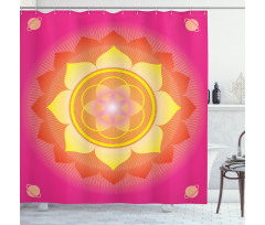 Lotus Planet Astral Cosmic Shower Curtain