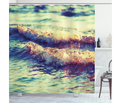 Calm Sea Theme Pastoral Shower Curtain