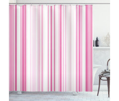 Vertically Striped Shower Curtain