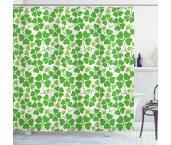 Gaelic Nature Clovers Shower Curtain