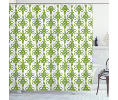 Entangled Clover Leaves Shower Curtain