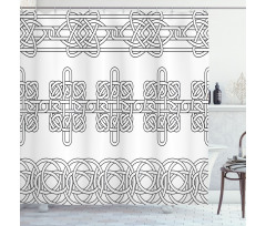 Indigenous Stencil Art Shower Curtain