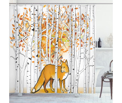 Fox Autumn Forest Shower Curtain