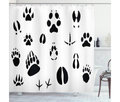 Wildlife Animal Footprints Shower Curtain