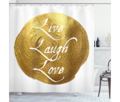 Big Spot Words Shower Curtain