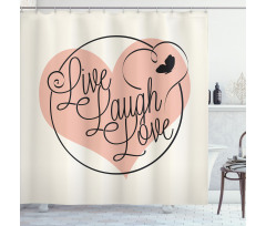 Heart Butterfly Shower Curtain