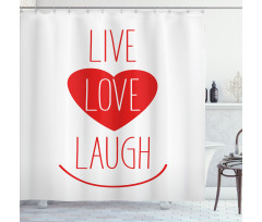 Heart Smile Shower Curtain