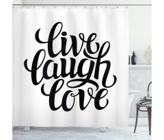 Words Shower Curtain