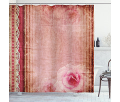 Vintage Frame Roses Shower Curtain