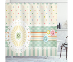 Sewing Theme Border Shower Curtain