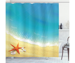 Waves on Beach Shower Curtain