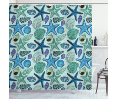 Tropical Shells Shower Curtain