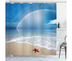 Rainbow Ocean Shower Curtain
