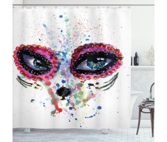Spooky Big Eyes Shower Curtain