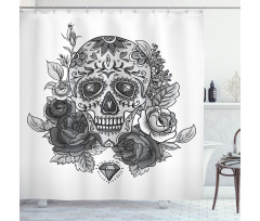 Roses Diamond Shape Shower Curtain