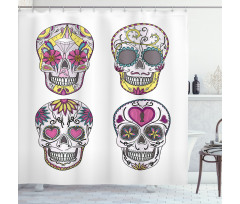 Mexican Skulls Set Shower Curtain