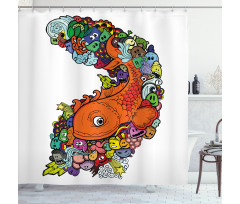 Big Fish Ocean Life Shower Curtain